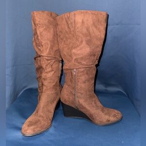 ANA BIANCA Scrunch Wedge Boot